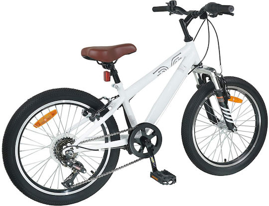 vidaXL 20" Kinderfahrrad Stadt Weiß