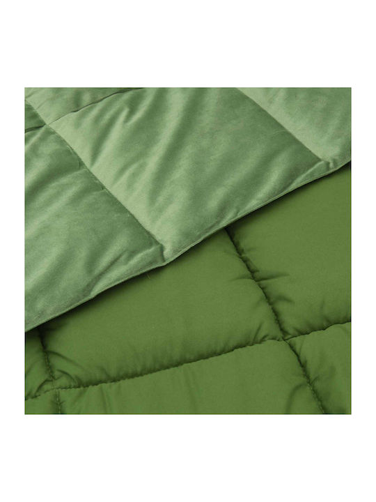 vidaXL Samtdecke Für Couch 135x220cm Grün