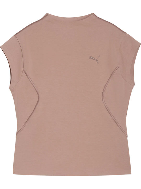 Women's Sports T-shirt Fast Drying Brown