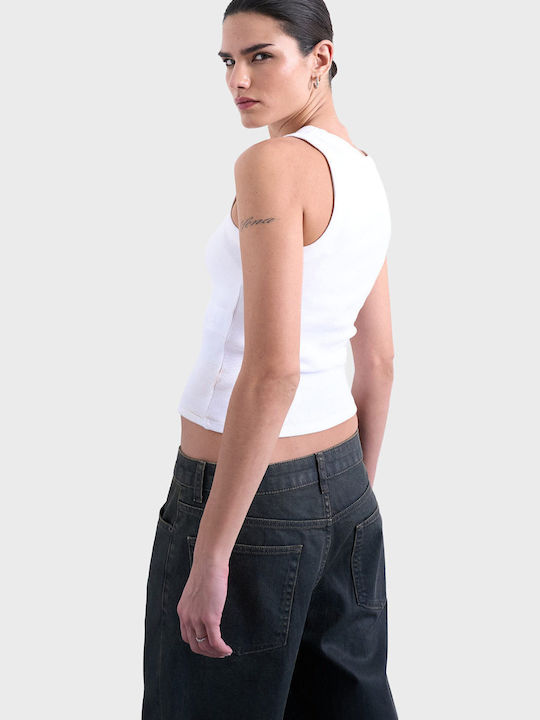 Women's Cotton Sleeveless Blouse White