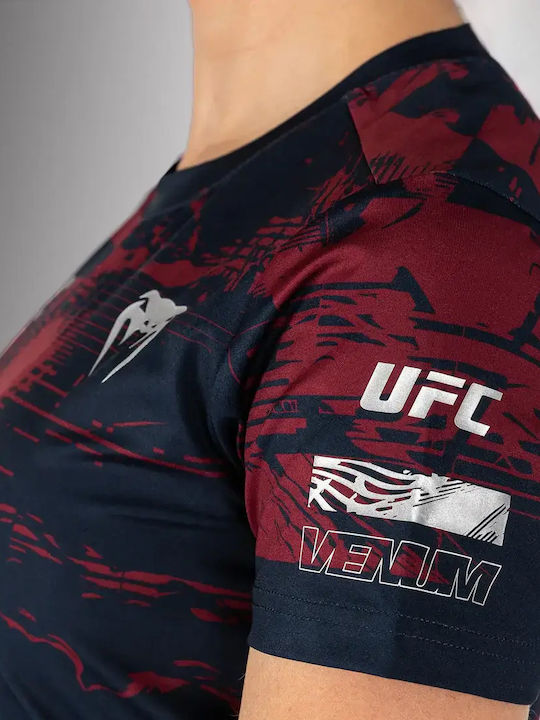 Venum Women's Short Sleeve Martial Arts Shirt VNMUFC-00445-455 for MMA Red