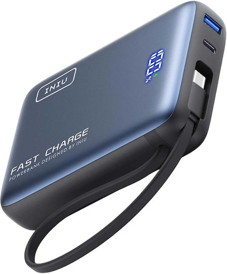 Iniu Power Bank 20000mAh 65W with USB-A Port and USB-C Port Black