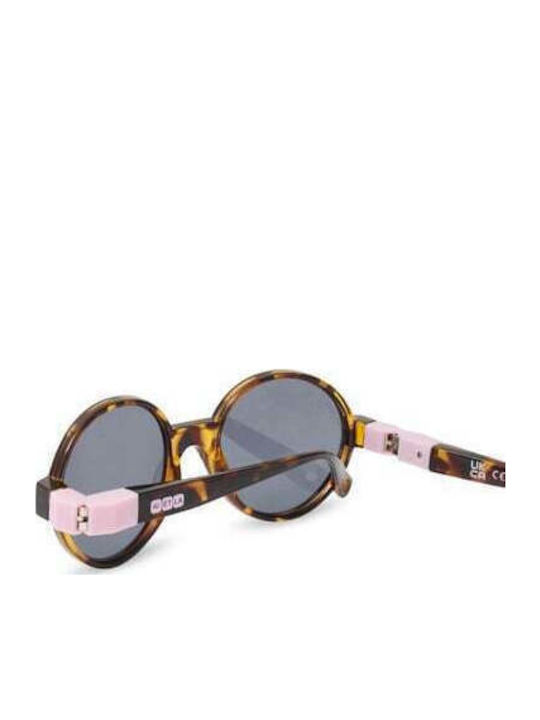 KiETLA Unbreakable Round Kids Sunglasses with Polarized Brown Lens for 4-7 Years