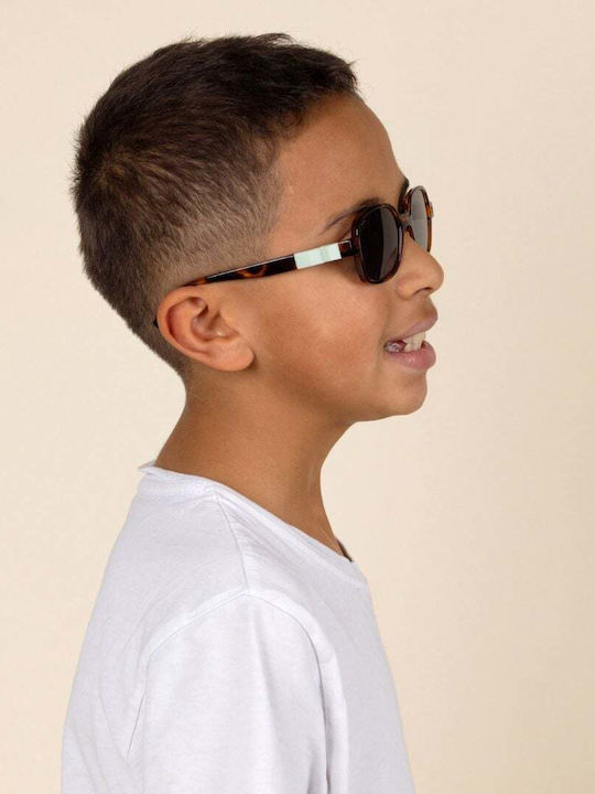 KiETLA Άθραυστα Oversized Παιδικά Γυαλιά Ηλίου με Polarized Φακό Καφέ για 4-7 Ετών