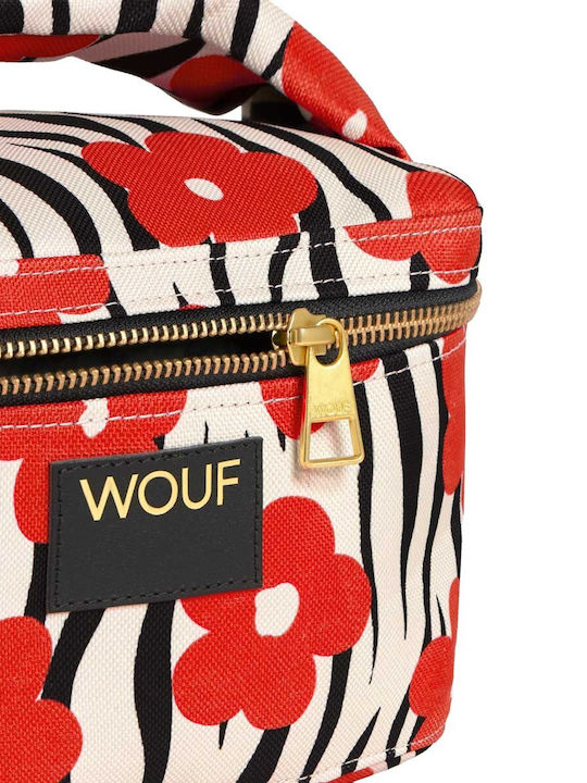 Toiletry Bag Wouf Wildflower Tv260001-Red & White Women's Toiletry Bag Wouf Wildflower Tv260001-Red & White Women's