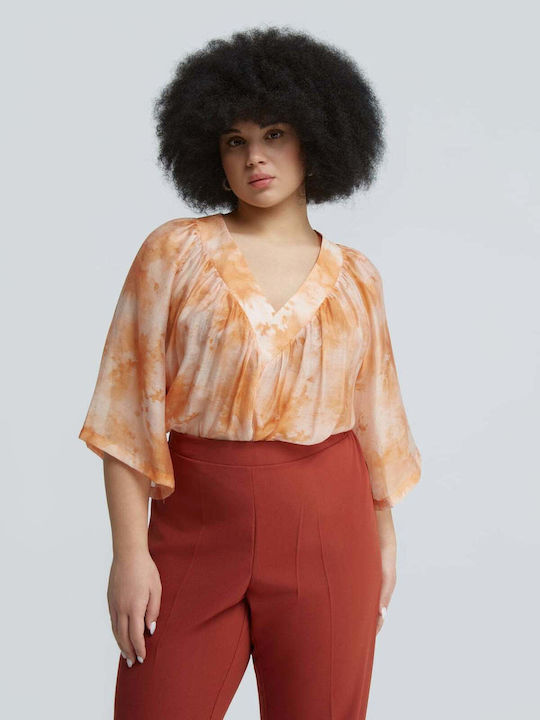 Women's Fabric Trousers with Rubber Band Orange 0039.2559.NETTO-dark-orange