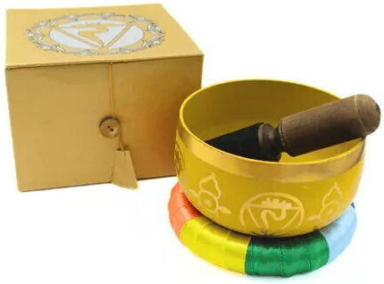 Gift Set Singing Bowl – Singing Bowl Manipura Chakra Solar Plexus 13cm