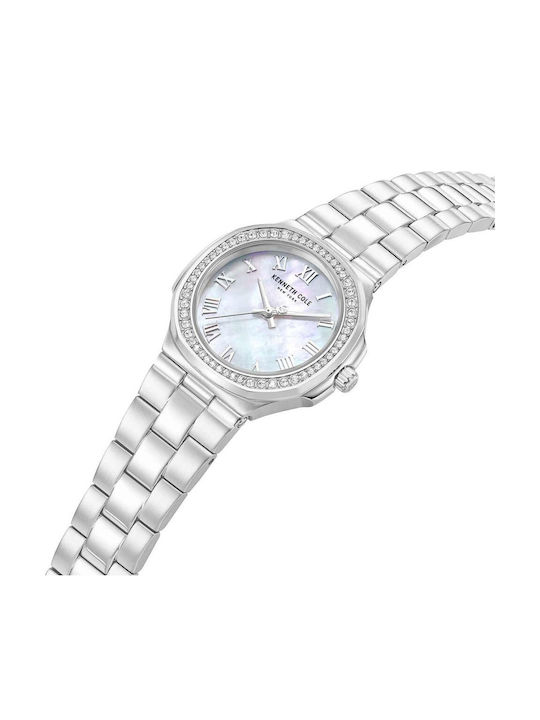 Kenneth Cole Crystals Ρολόι Μπαταρίας με Μεταλλικό Μπρασελέ