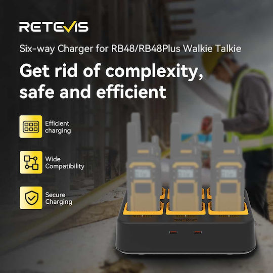 Retevis Ladegerät Basis für 6x RB648P 9010130180