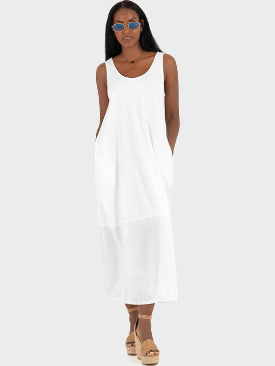 Sommer Maxi Damenkleid Weiß