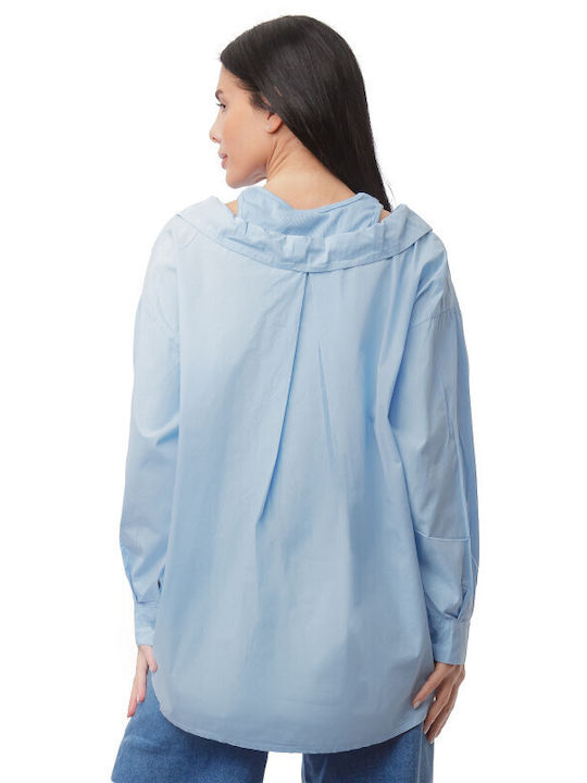 Long Sleeve Women's Shirt Light Blue