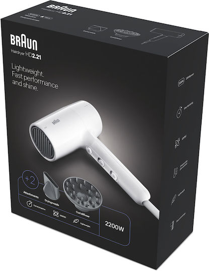 Braun Πιστολάκι Μαλλιών Turbo με Φυσούνα 2200W