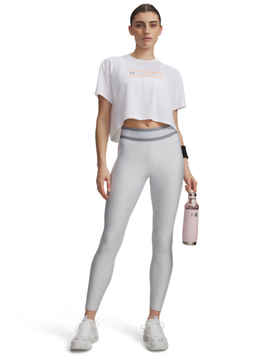 Training Damen-Leggings Halo Grau/Orange Bloc/Weiß