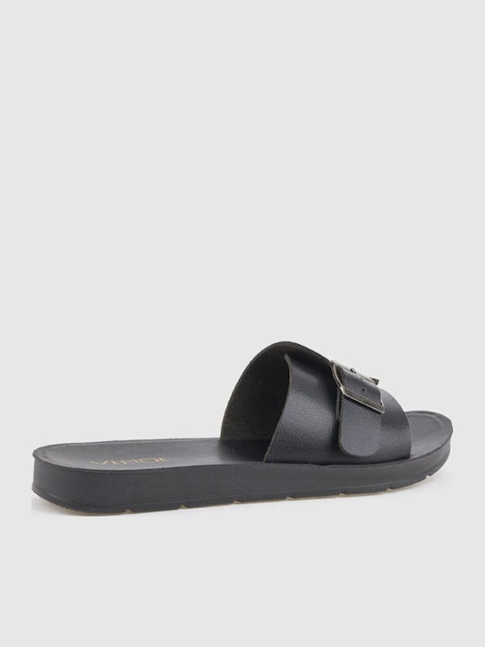 Damen Flache Sandalen Schwarz