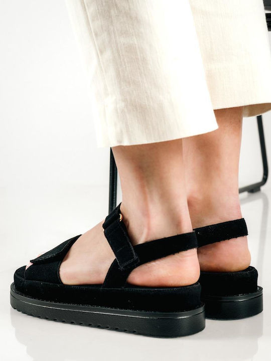 Γυναικεία Σανδάλια Flatforms Μαύρα