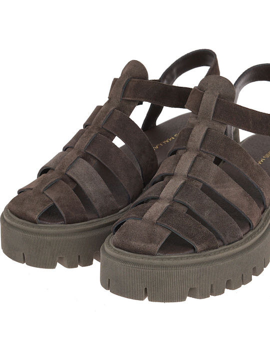 Γυναικεία Σανδάλια Flatforms Καφέ