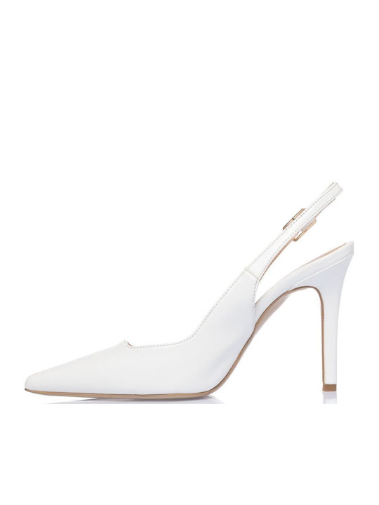 Patent Leather Heels With High White Heel