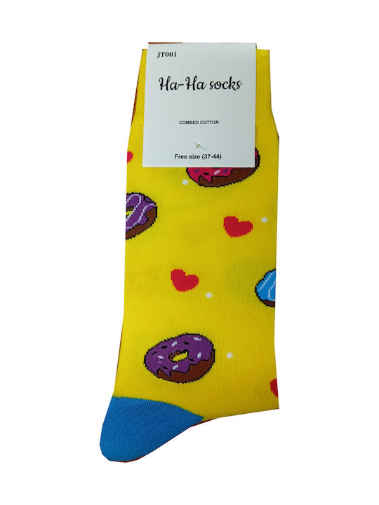 Hoho Socks Κάλτσες Κίτρινο