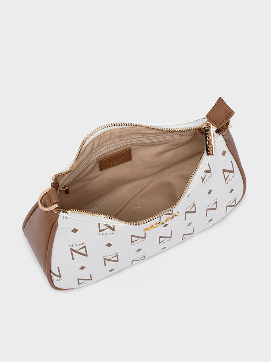 Mona Damen Schultertasche Weiß