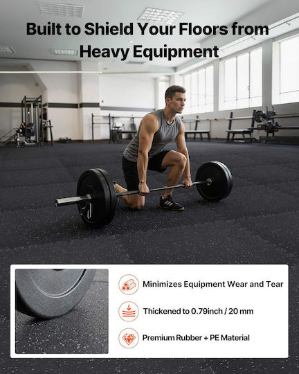 Vevor Exercise Mat Pilates Gray (61x61x2cm)