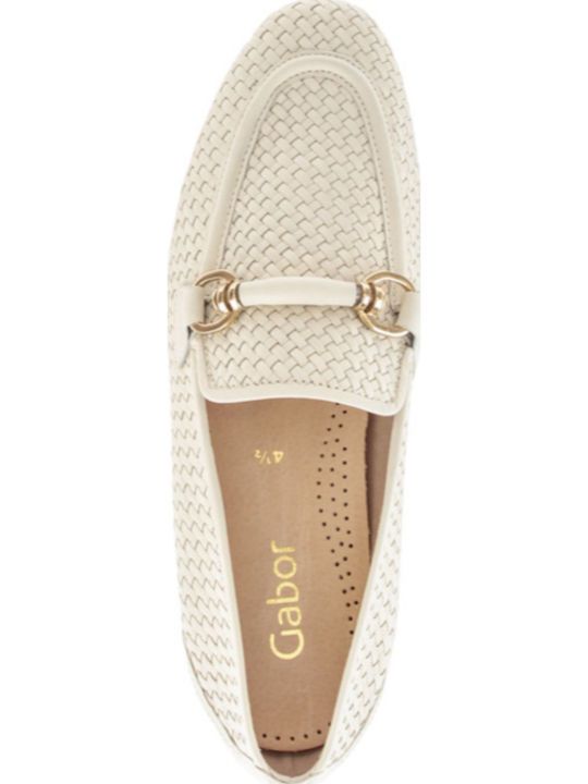 Loafers Dama Din Piele Bej