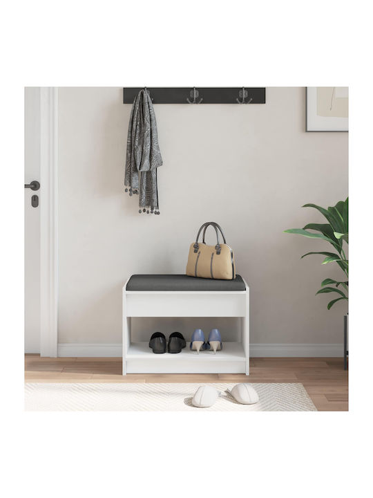 Mobilier Hol cu Bancă Alb 63x38x45cm