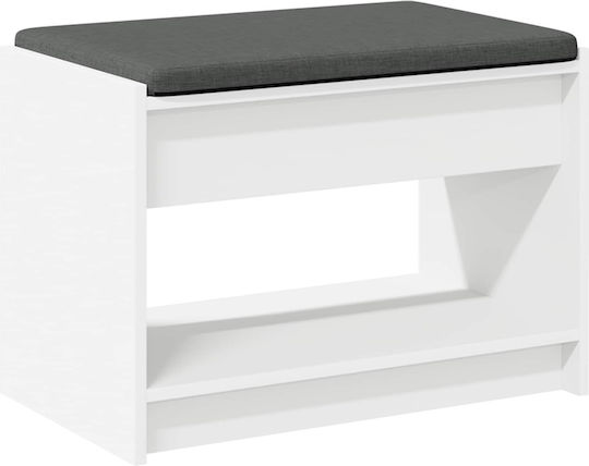 Мебел За Антре с Пейка Бял 63x38x45см