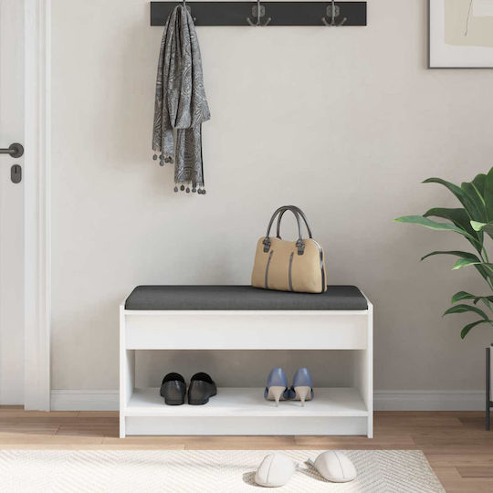 Mobilier Hol cu Bancă Alb 83x38x45cm Mobilier Hol cu Bancă Alb 83x38x45cm