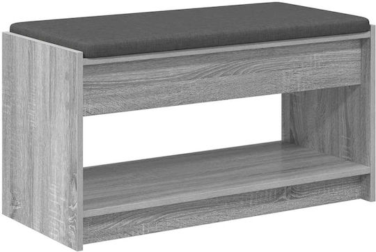 vidaXL Flurmöbel & Aufbewahrung mit Bank Grau 83x38x45cm