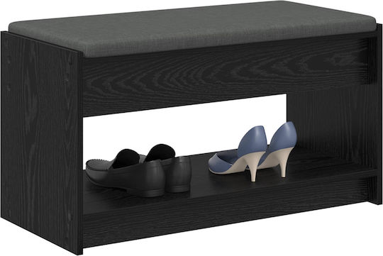vidaXL Flurmöbel & Aufbewahrung mit Bank Schwarze Eiche 83x38x45cm