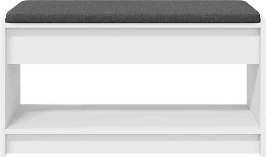 Мебел За Антре с Пейка Бял 83x38x45см