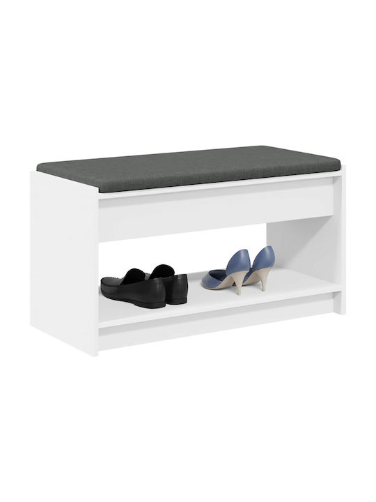 Mobilier Hol cu Bancă Alb 83x38x45cm
