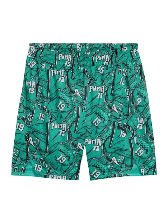 Aop Pantaloni Scurti Sport Bărbați Verzi