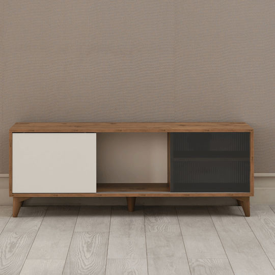 SteweHome Καρυδί TV-Ständer Mit Schiebetür 140x40x35cm