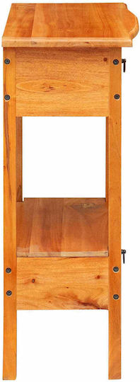 Console Table Made of Solid Wood Natural L50.5xW30xH75.5cm