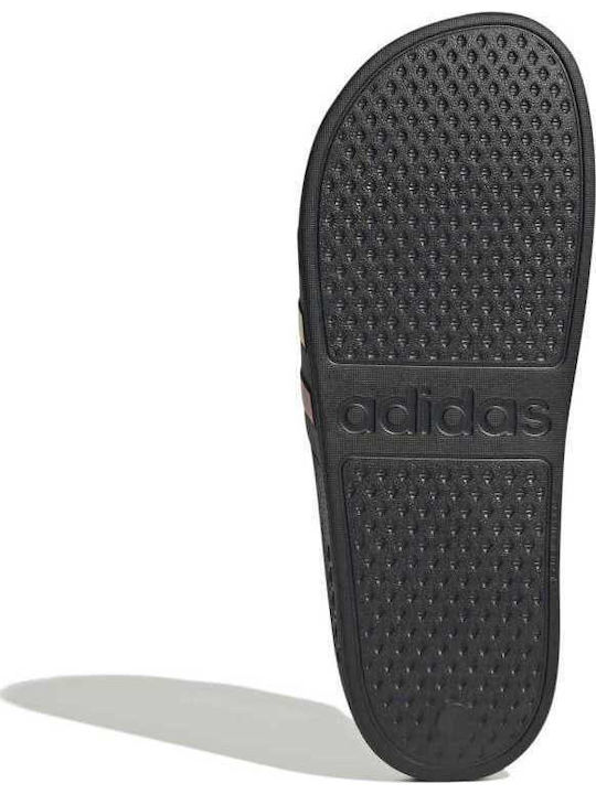 Adilette Aqua Herren Slides Schwarz