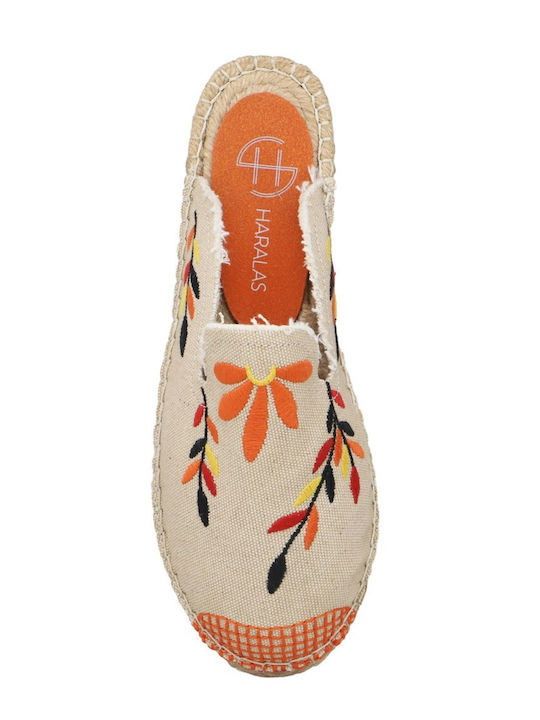 Flat Mules In Beige Colour