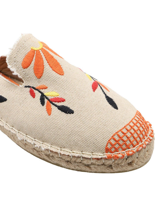 Flat Mules In Beige Colour