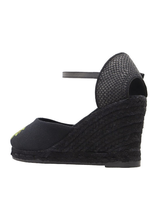 Platforme Dama Tip Espadrile Negre