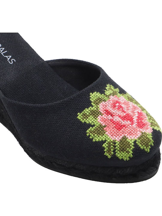 Platforme Dama Tip Espadrile Negre