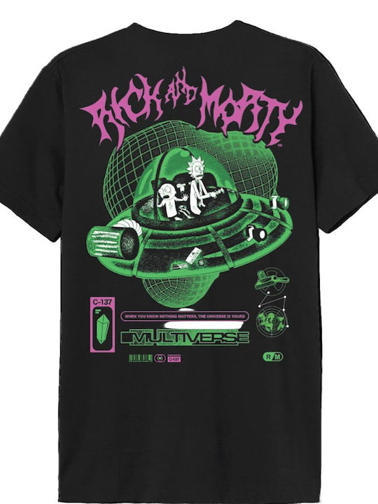 Cotton Division Rick & Morty T-shirt Black Mrmts011