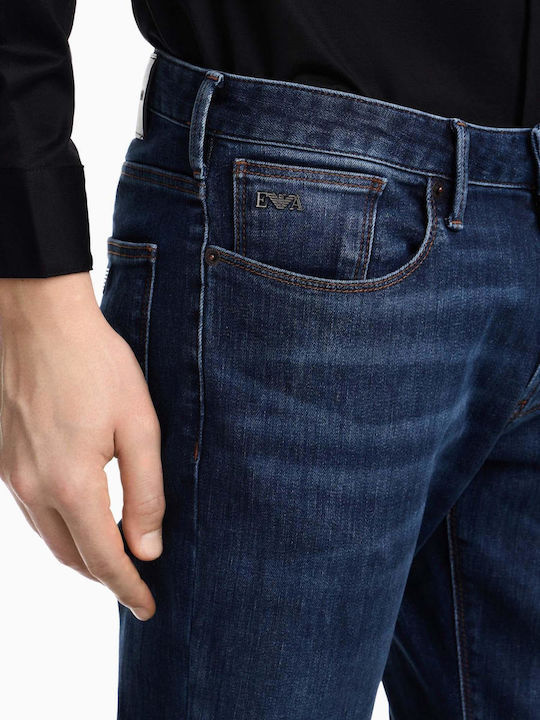 Pantaloni De Blugi Pentru Bărbați Slim Fit Albastru