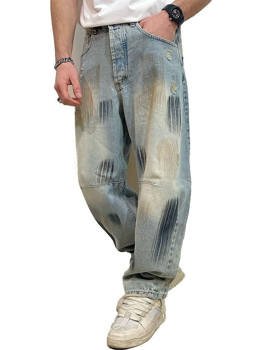 Ανδρικό Παντελόνι Τζιν Stonewash Blue