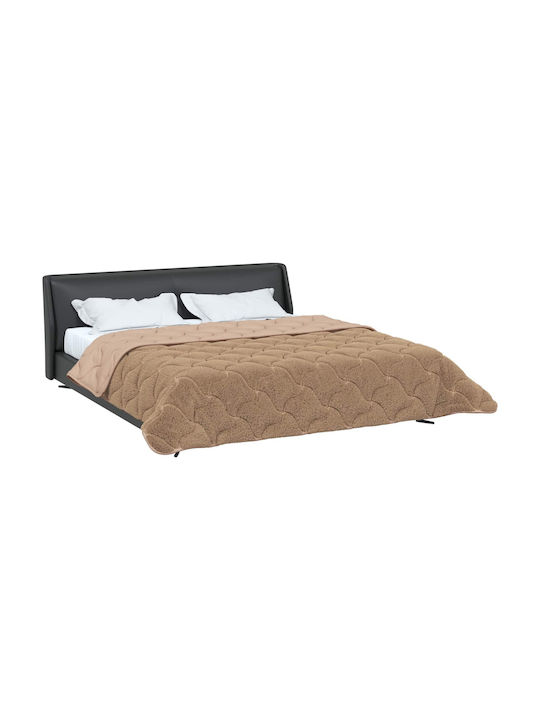 vidaXL Fleece Double Blanket 200x200cm Taupe