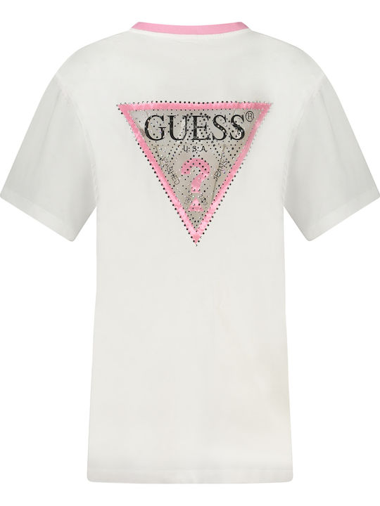 Γυναικείο Oversized T-shirt με Διαφάνεια Λευκό