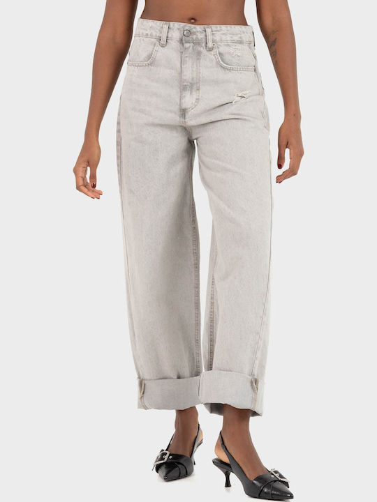 Women's Jean Pants In Loose Fit Gray