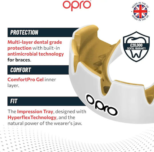 Μασέλα Opro Instant Custom Countries Japan Mouthguard White