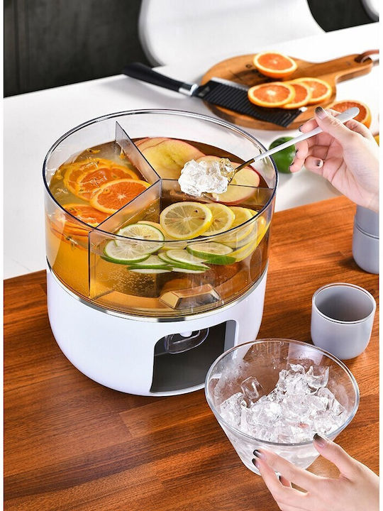 Alista Home Wasser-Getränkespender Mit 3 Drehbaren Behältern Große 3l Kapazität Weiß