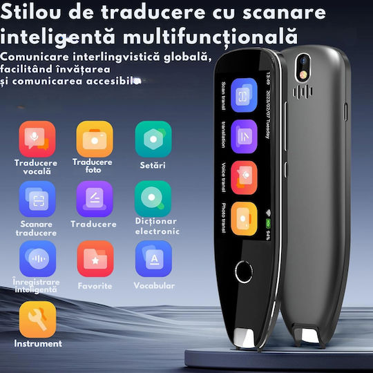 Visionhub Traducător Inteligent Multifuncțional Ai Scanare Vocală Traducere 29 Limbi Offline 134 Limbi Online Traducere Foto Dictionare Încorporate Bluetooth Wi-fi Scanare Text Înregistrare Inteligentă Offline Baterie 1500mah Ecran Tactil 3.5