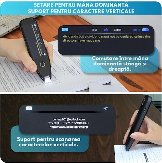 Visionhub Traducător Inteligent Multifuncțional Ai Scanare Vocală Traducere 29 Limbi Offline 134 Limbi Online Traducere Foto Dictionare Încorporate Bluetooth Wi-fi Scanare Text Înregistrare Inteligentă Offline Baterie 1500mah Ecran Tactil 3.5
